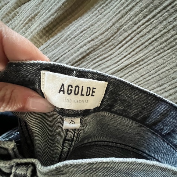 AGOLDE 90s Mid Rise Loose Fit Jeans in Outline Wash 25 - Picture 4 of 5